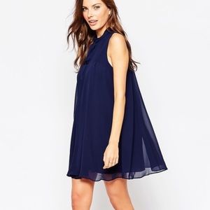 BCBGeneration flowy trapeze high neck dress